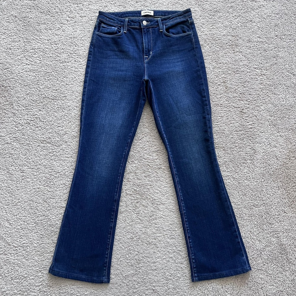 L'AGENCE Ruth High Rise Straight Jeans Womens 28 Blue Medium Wash Denim Stretch